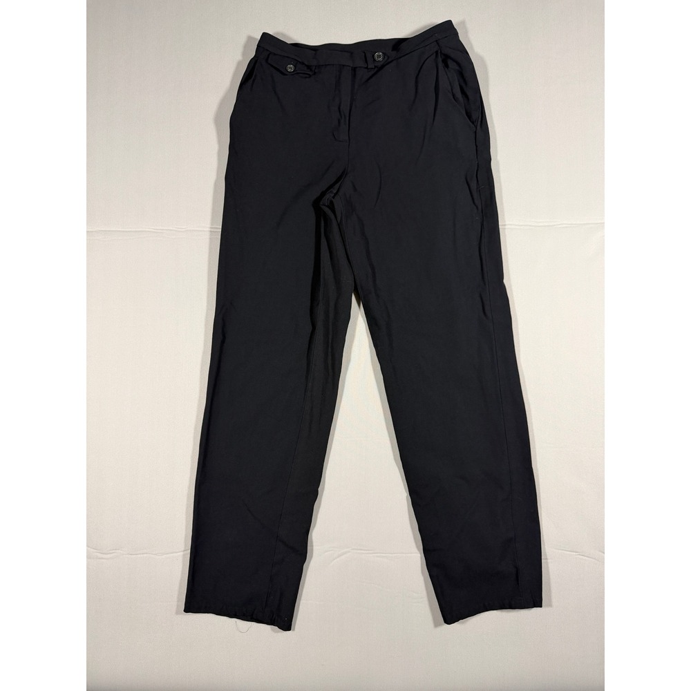 Lauren Ralph Lauren Petite Black Wool Blend Straight Leg Dress Pants 2P